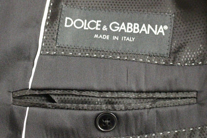 Dolce & Gabbana Elegant Black Striped Wool - Silk Blend Suit - Sandy Store ByNet
