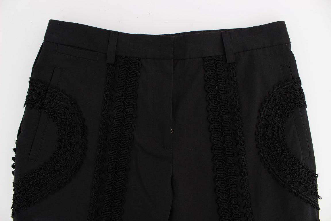 Dolce & Gabbana Elegant Black Torero Capri Pants - Sandy Store ByNet