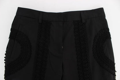 Dolce & Gabbana Elegant Black Torero Capri Pants - Sandy Store ByNet
