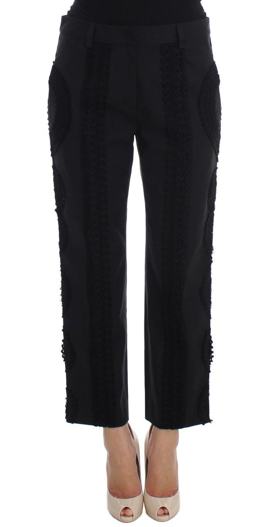 Dolce & Gabbana Elegant Black Torero Capri Pants - Sandy Store ByNet