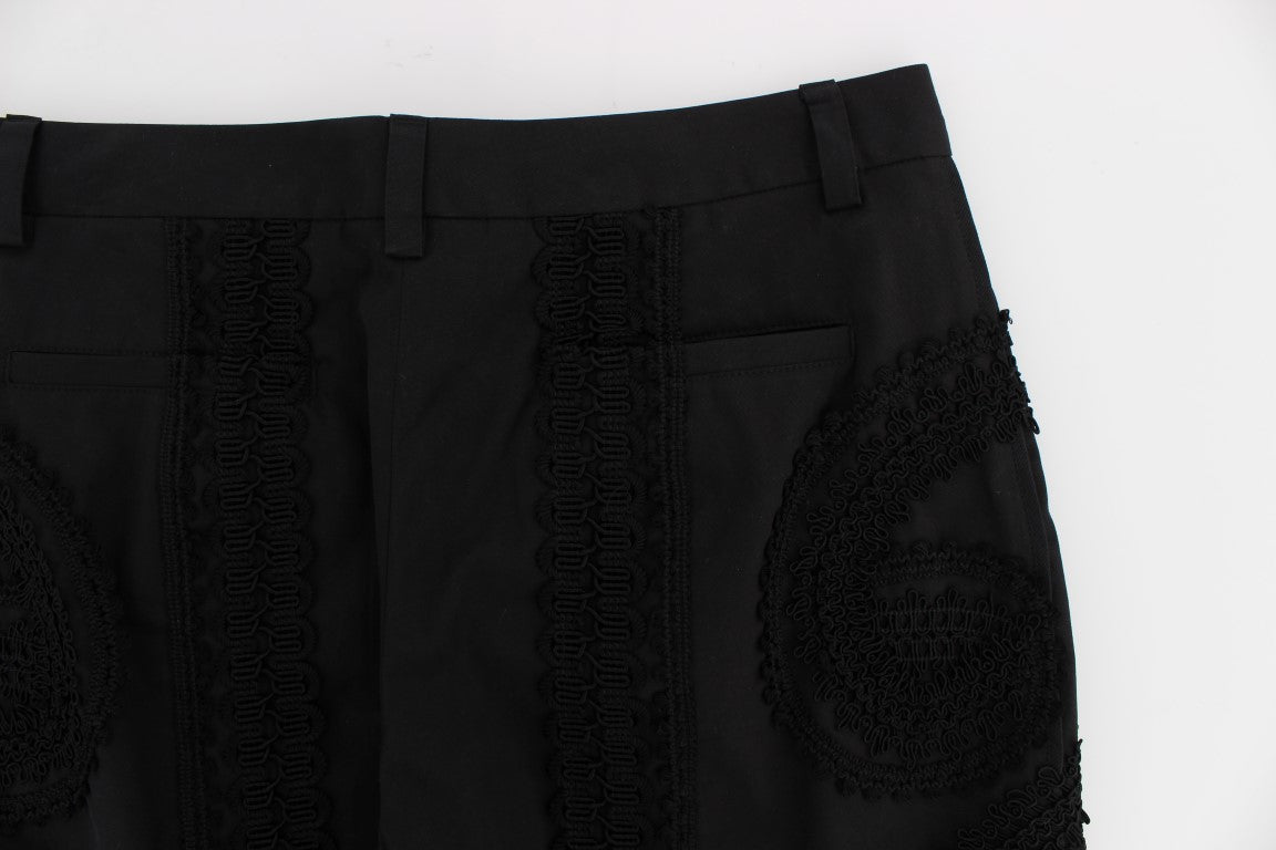 Dolce & Gabbana Elegant Black Torero Capri Pants - Sandy Store ByNet