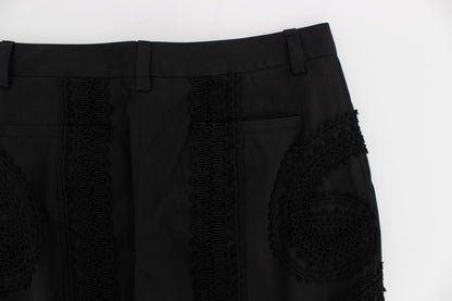 Dolce & Gabbana Elegant Black Torero Capri Pants - Sandy Store ByNet