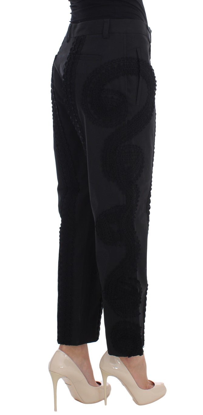 Dolce & Gabbana Elegant Black Torero Capri Pants - Sandy Store ByNet