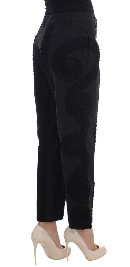Dolce & Gabbana Elegant Black Torero Capri Pants - Sandy Store ByNet