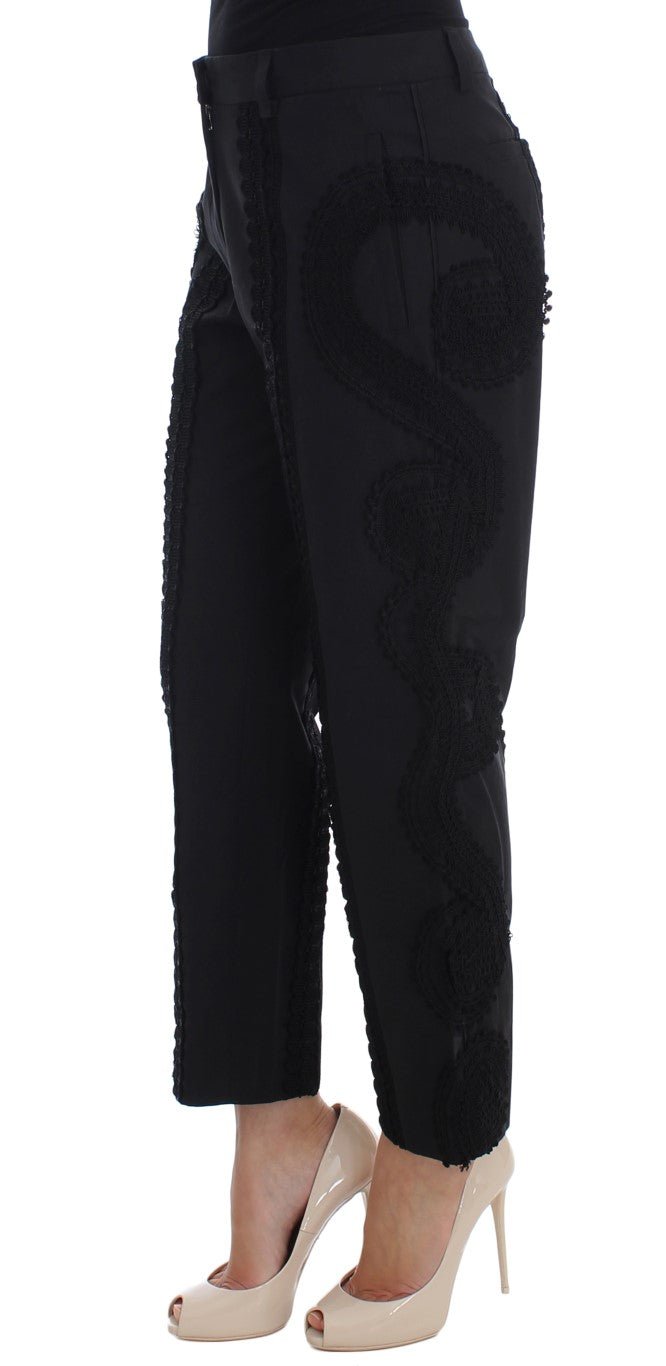 Dolce & Gabbana Elegant Black Torero Capri Pants - Sandy Store ByNet