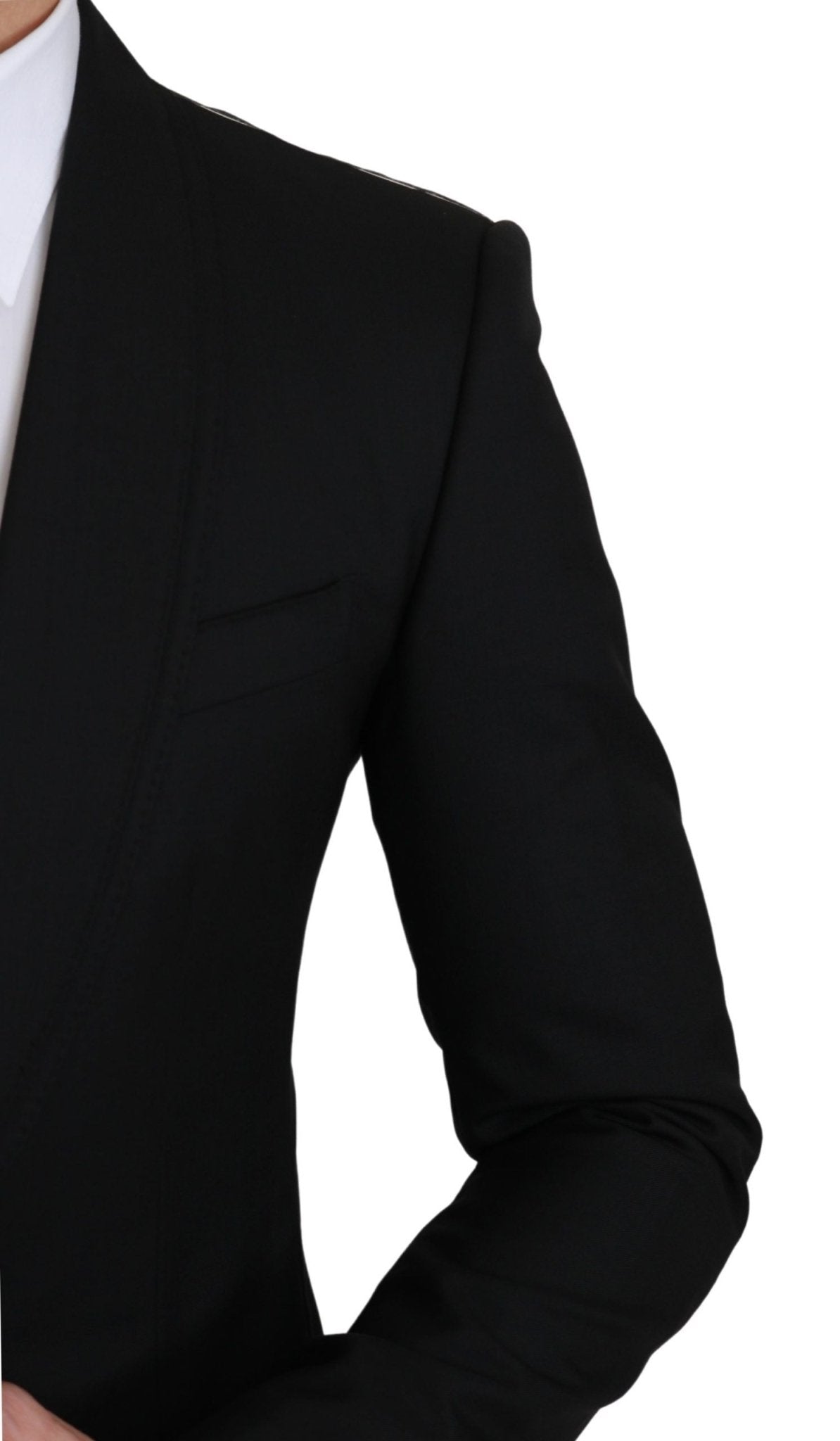 Dolce & Gabbana Elegant Black Virgin Wool Formal Blazer - Sandy Store ByNet