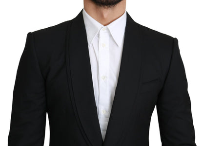Dolce & Gabbana Elegant Black Virgin Wool Formal Blazer - Sandy Store ByNet