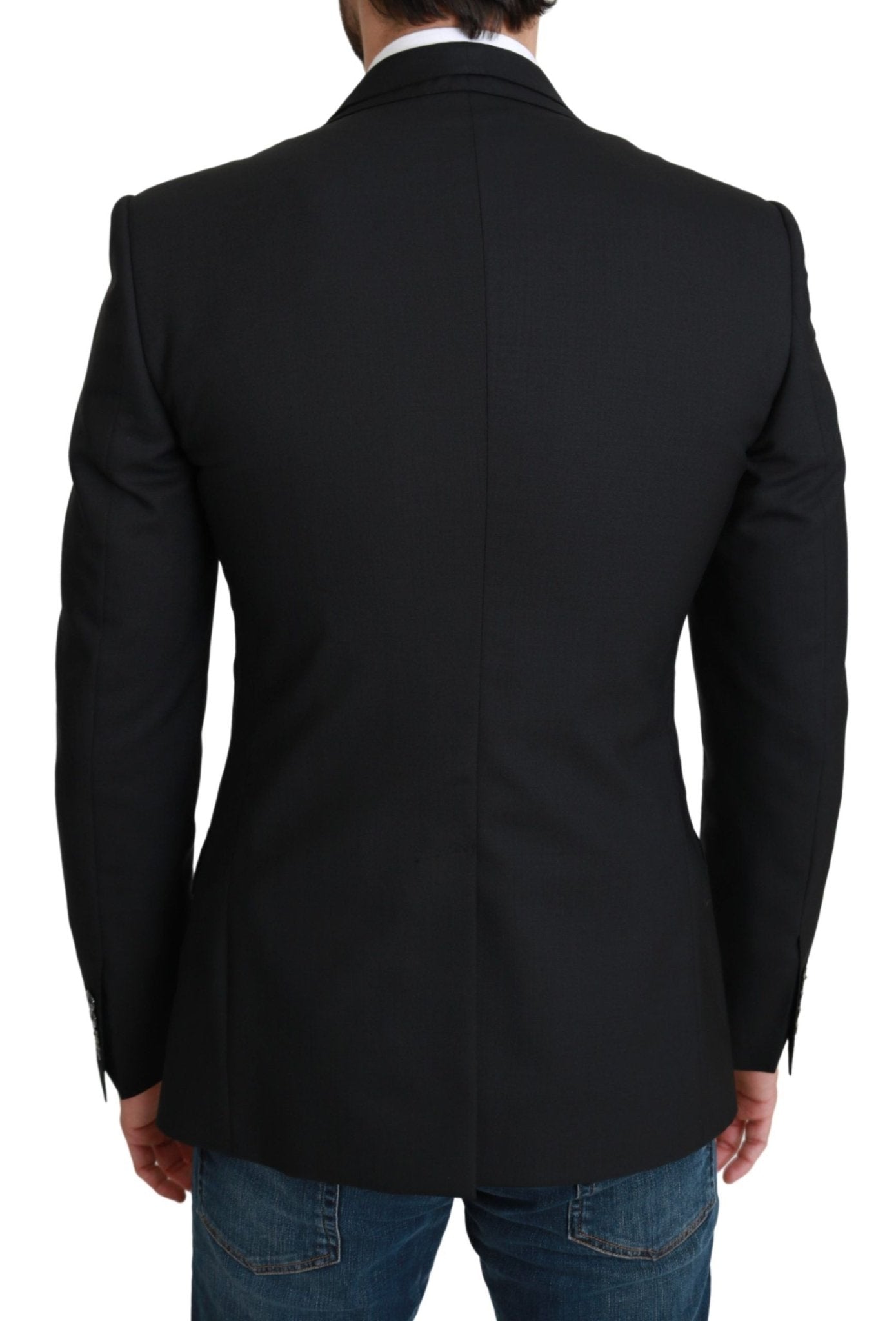 Dolce & Gabbana Elegant Black Virgin Wool Formal Blazer - Sandy Store ByNet