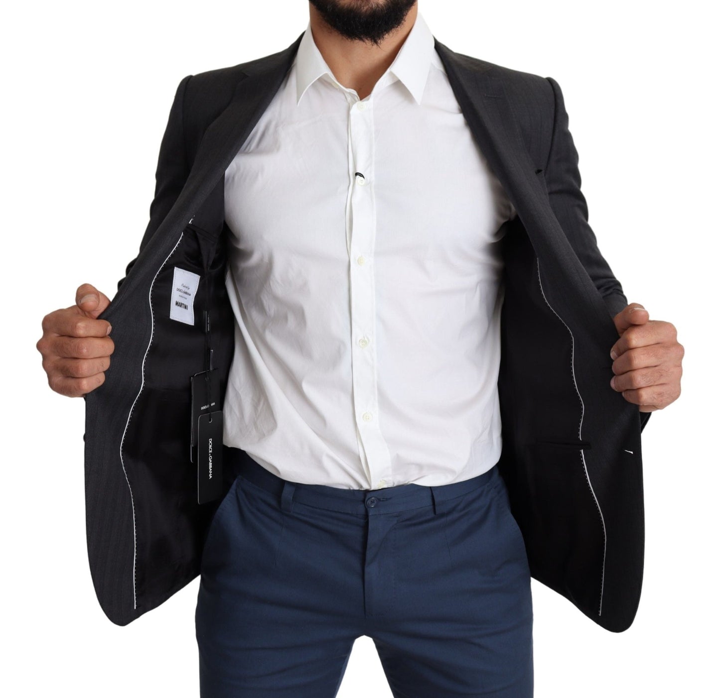 Dolce & Gabbana Elegant Black Virgin Wool Martini Blazer - Sandy Store ByNet