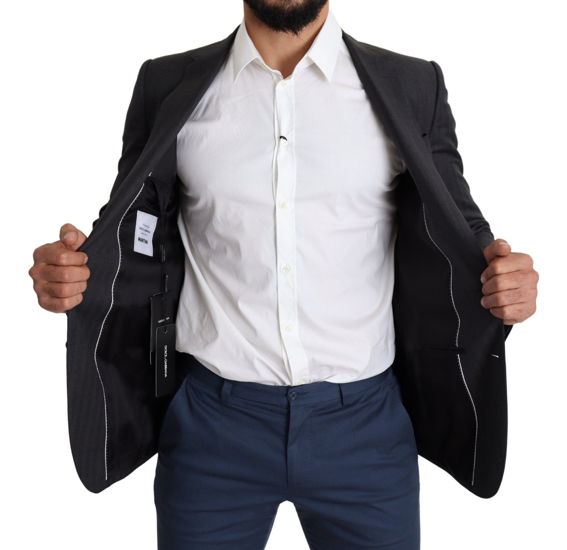 Dolce & Gabbana Elegant Black Virgin Wool Martini Blazer - Sandy Store ByNet