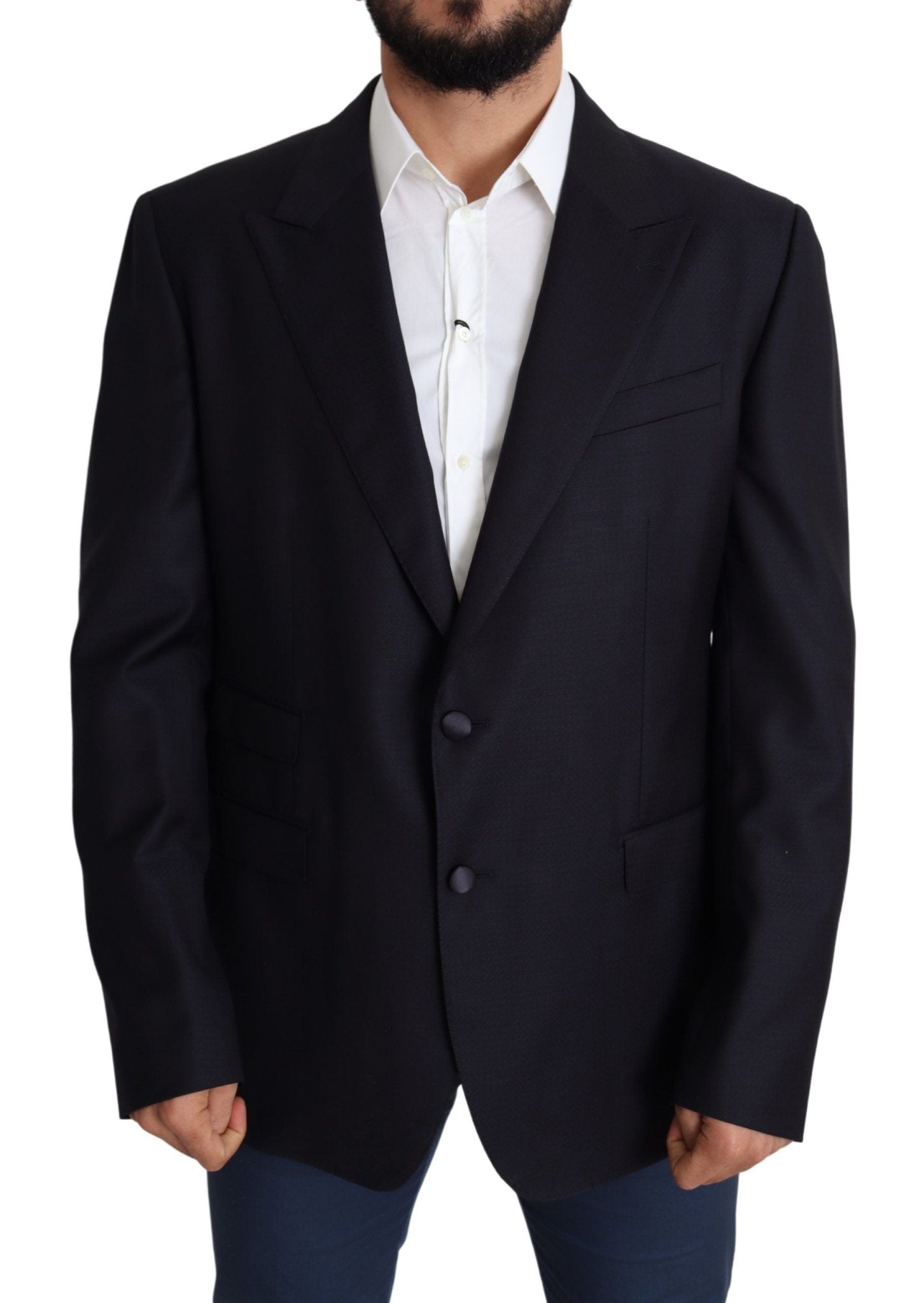 Dolce & Gabbana Elegant Black Virgin Wool Men's Blazer - Sandy Store ByNet