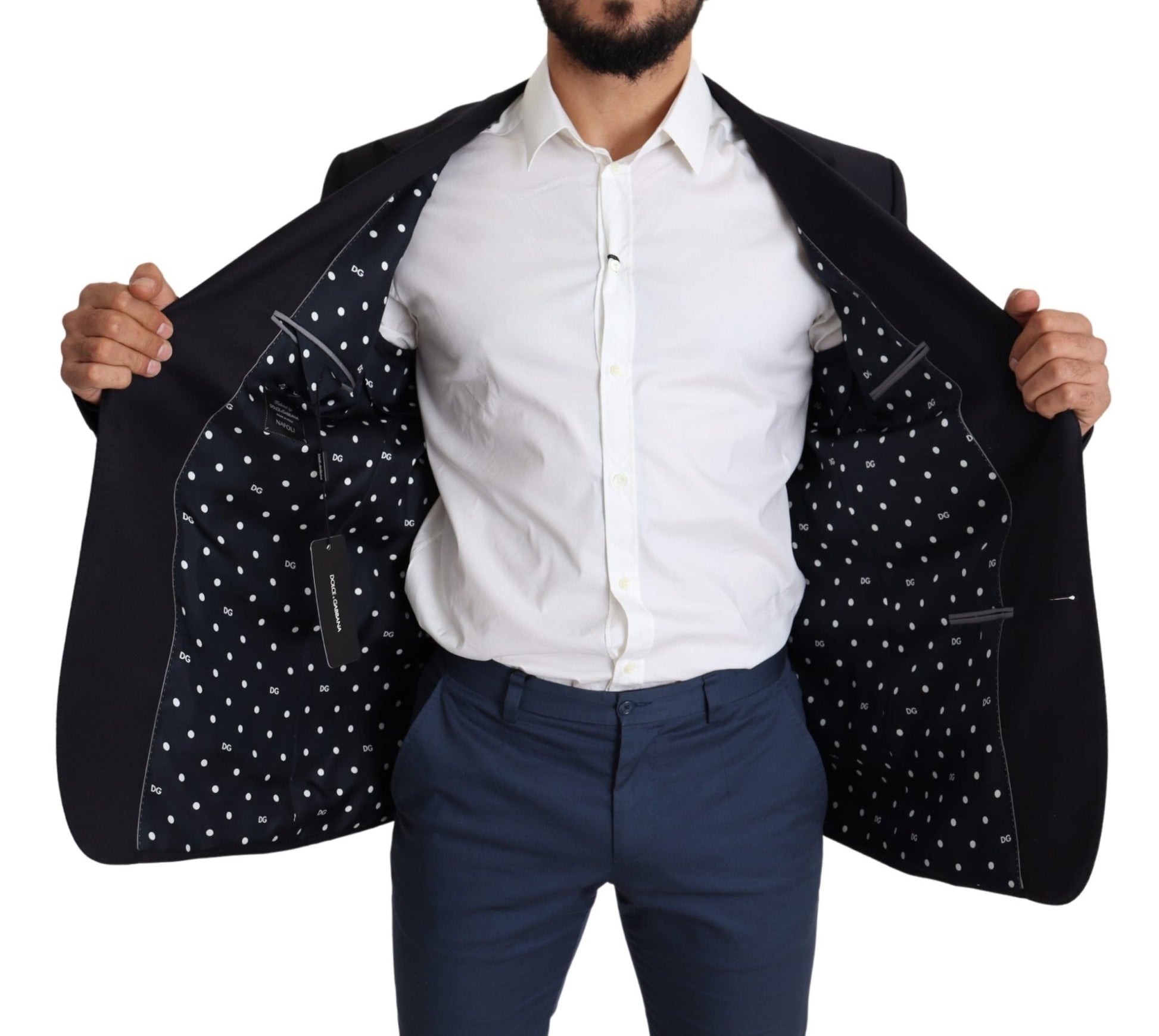Dolce & Gabbana Elegant Black Virgin Wool Men's Blazer - Sandy Store ByNet