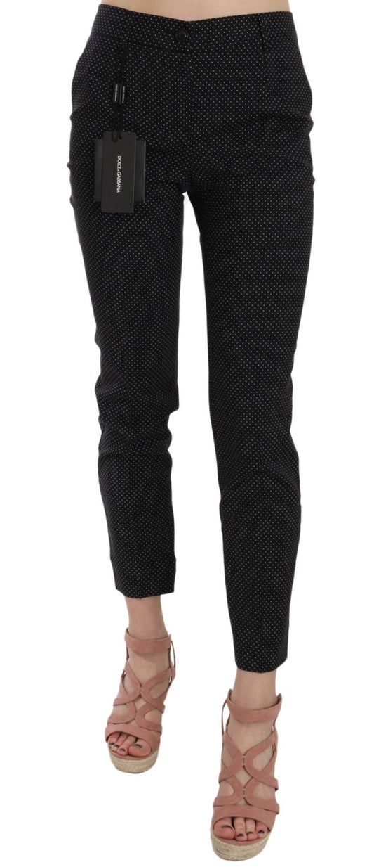 Dolce & Gabbana Elegant Black Virgin Wool Trousers - Sandy Store ByNet