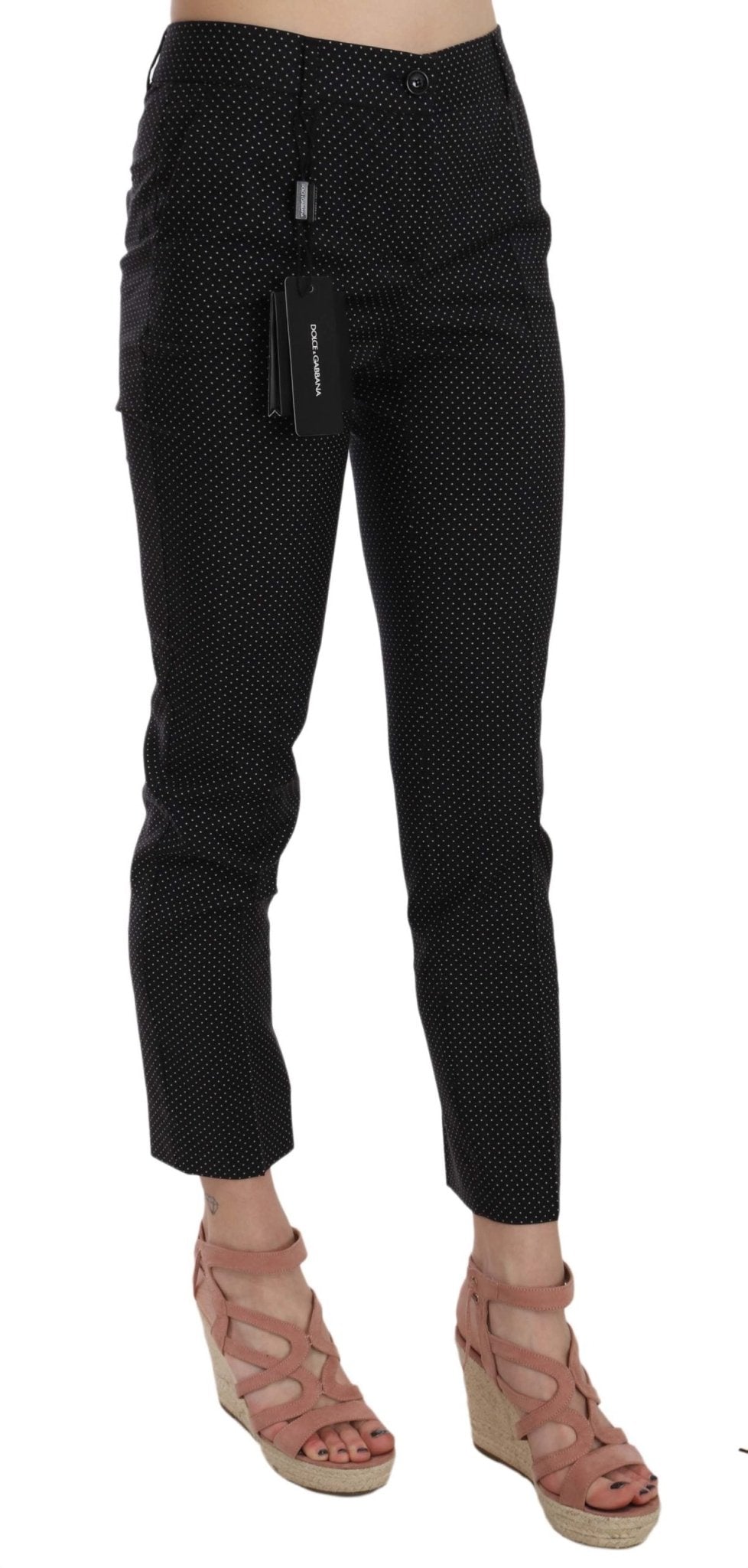 Dolce & Gabbana Elegant Black Virgin Wool Trousers - Sandy Store ByNet