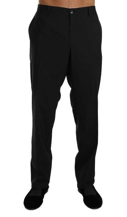 Dolce & Gabbana Elegant Black Wool Dress Pants - Sandy Store ByNet