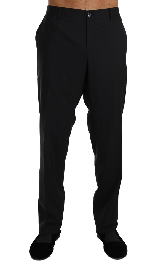 Dolce & Gabbana Elegant Black Wool Dress Pants - Sandy Store ByNet