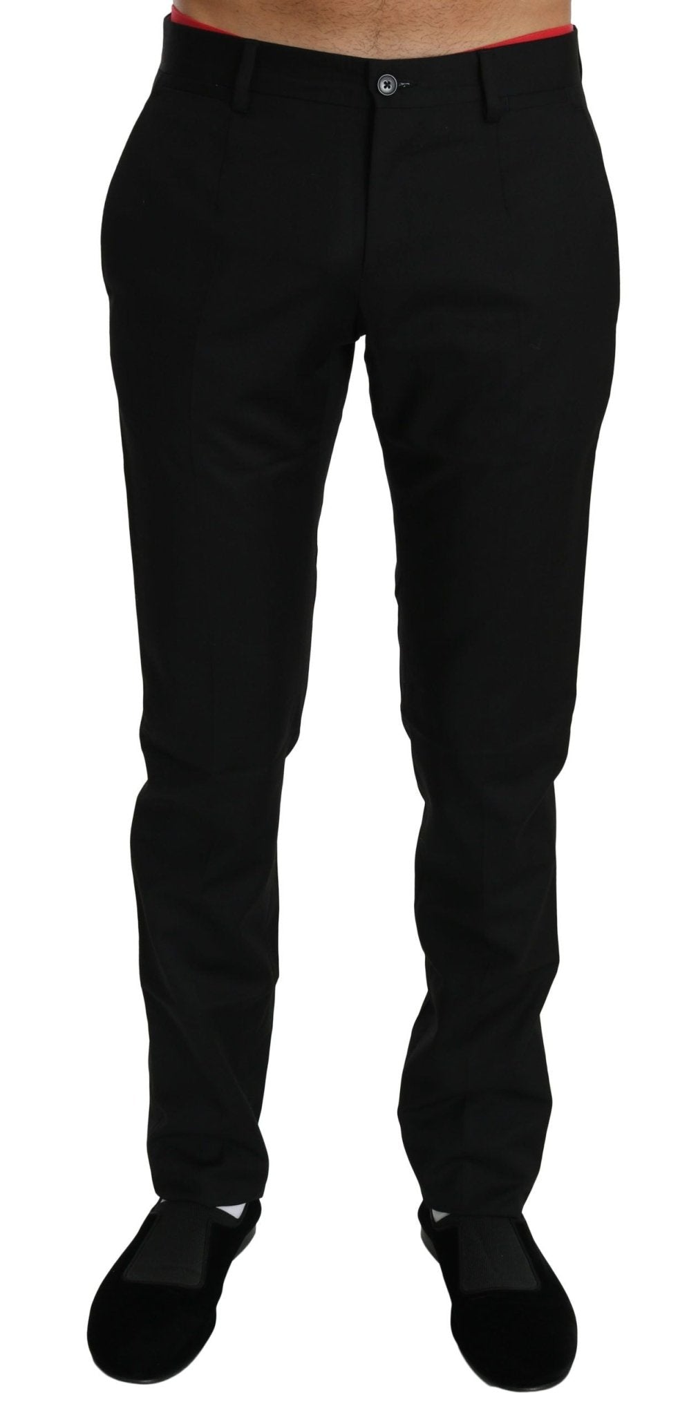 Dolce & Gabbana Elegant Black Wool Dress Pants - Sandy Store ByNet
