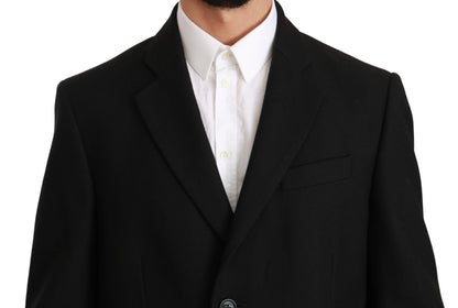 Dolce & Gabbana Elegant Black Wool Formal Blazer - Sandy Store ByNet