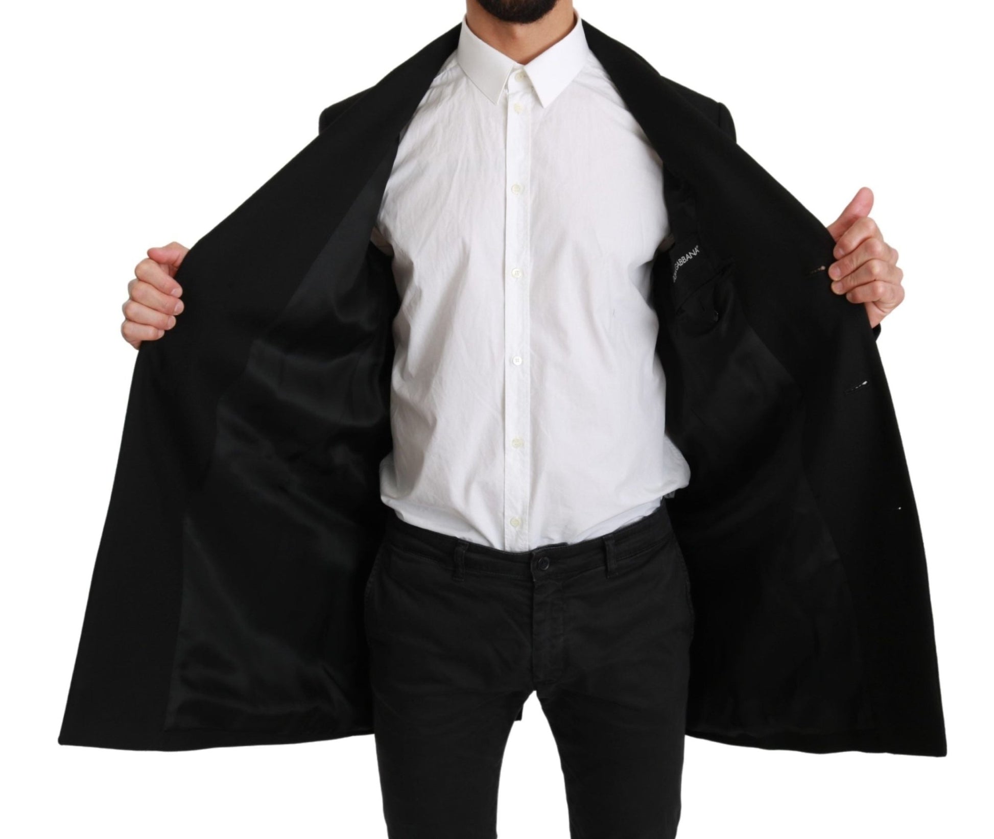 Dolce & Gabbana Elegant Black Wool Formal Blazer - Sandy Store ByNet