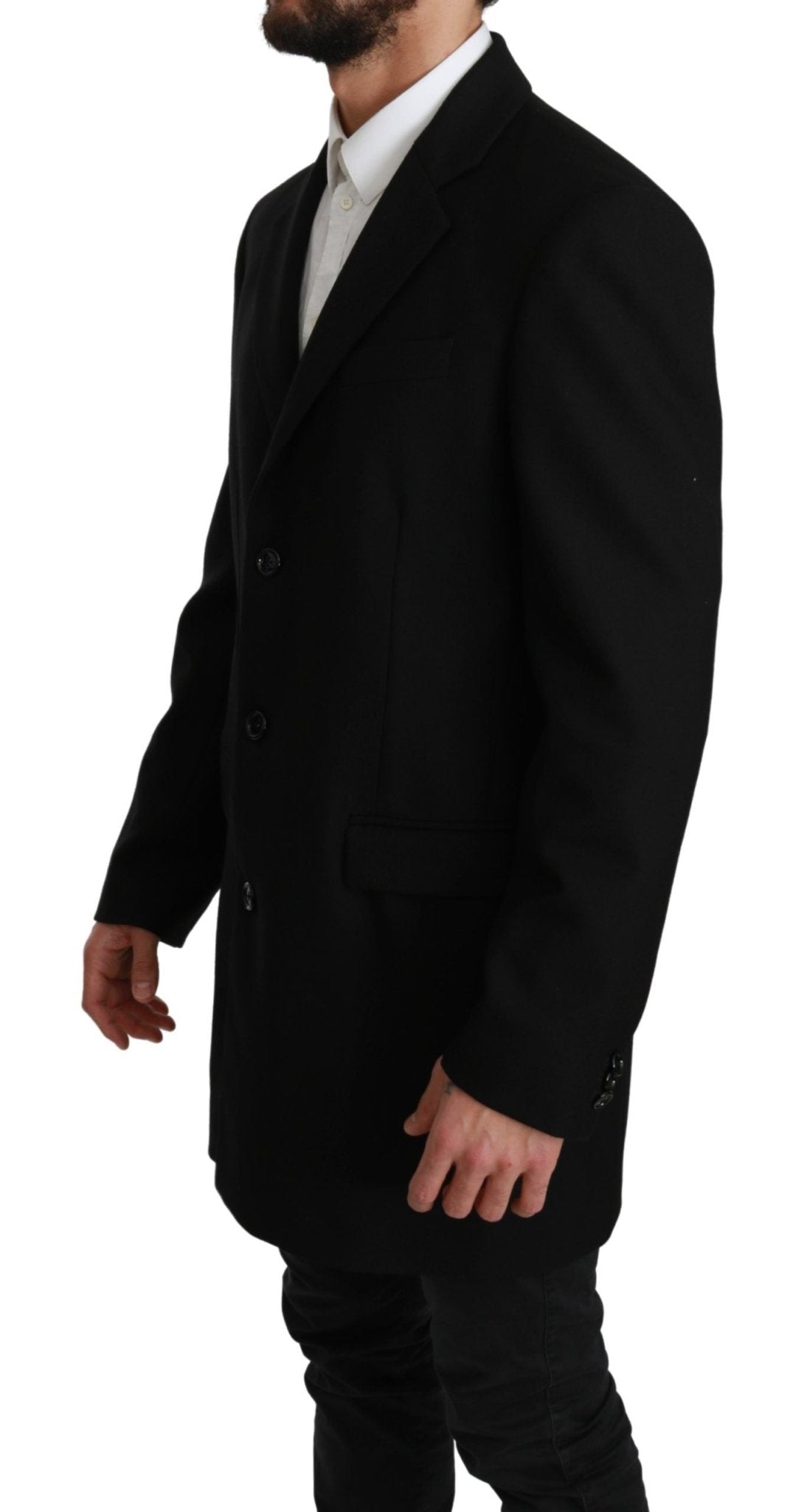 Dolce & Gabbana Elegant Black Wool Formal Blazer - Sandy Store ByNet