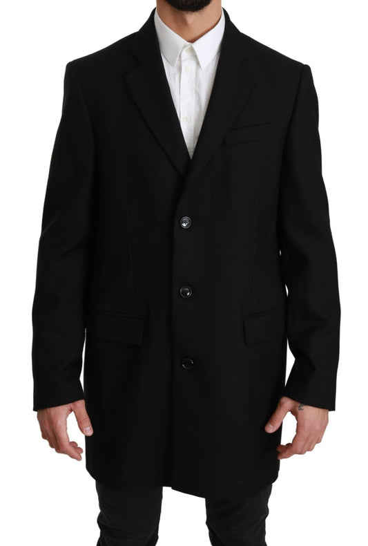 Dolce & Gabbana Elegant Black Wool Formal Blazer - Sandy Store ByNet