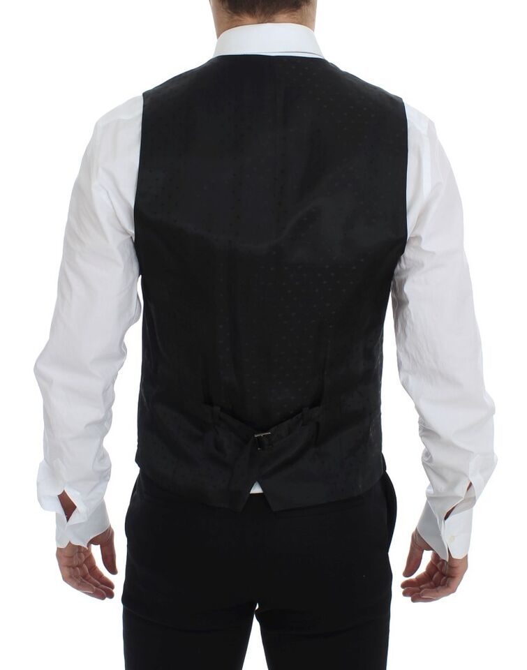 Dolce & Gabbana Elegant Black Wool Formal Dress Vest - Sandy Store ByNet