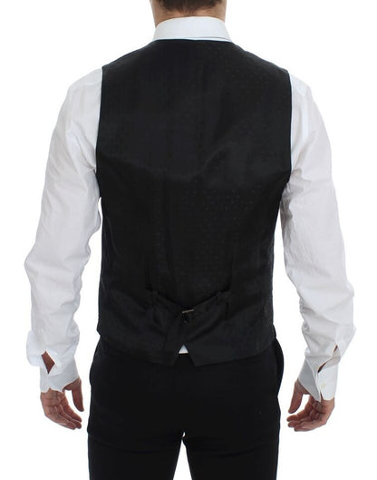 Dolce & Gabbana Elegant Black Wool Formal Dress Vest - Sandy Store ByNet
