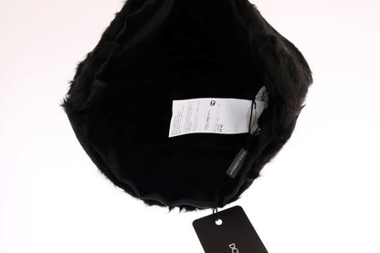 Dolce & Gabbana Elegant Black Xiangao Fur Beanie Hat - Sandy Store ByNet