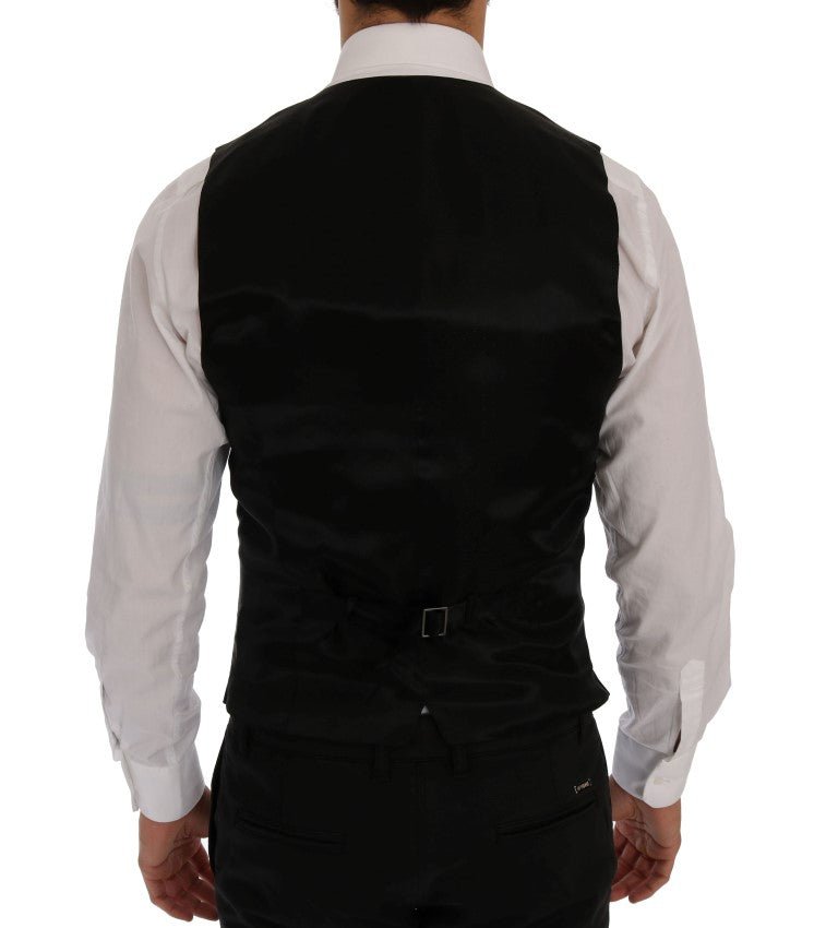 Dolce & Gabbana Elegant Blue & Black Slim Fit Suit Ensemble - Sandy Store ByNet