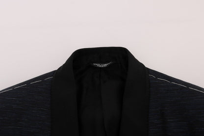 Dolce & Gabbana Elegant Blue & Black Slim Fit Suit Ensemble - Sandy Store ByNet