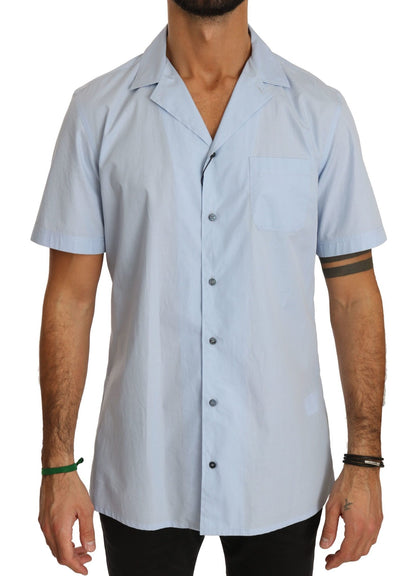 Dolce & Gabbana Elegant Blue Cotton Casual Shirt - Sandy Store ByNet