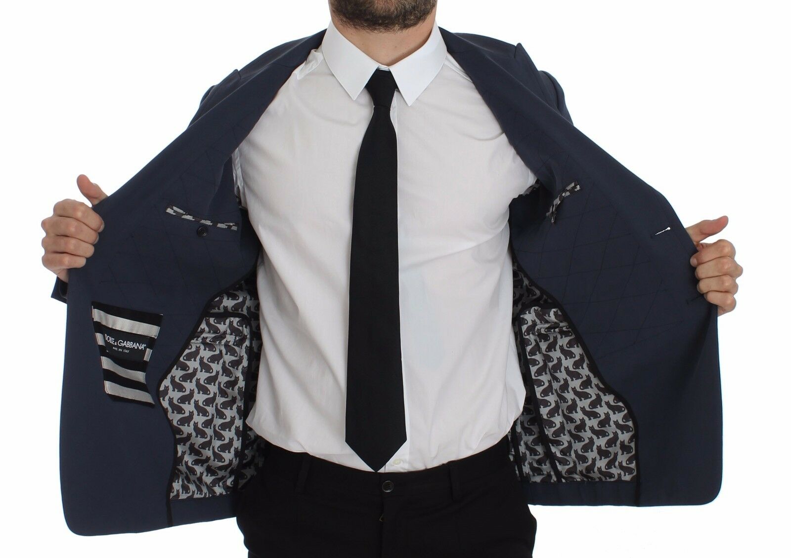Dolce & Gabbana Elegant Blue Cotton Stretch Blazer Jacket - Sandy Store ByNet