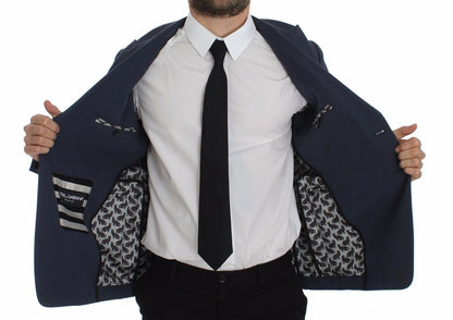 Dolce & Gabbana Elegant Blue Cotton Stretch Blazer Jacket - Sandy Store ByNet