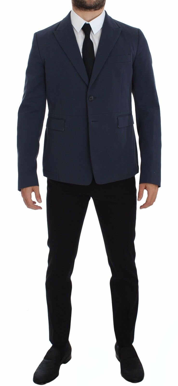 Dolce & Gabbana Elegant Blue Cotton Stretch Blazer Jacket - Sandy Store ByNet
