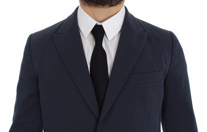 Dolce & Gabbana Elegant Blue Cotton Stretch Blazer Jacket - Sandy Store ByNet