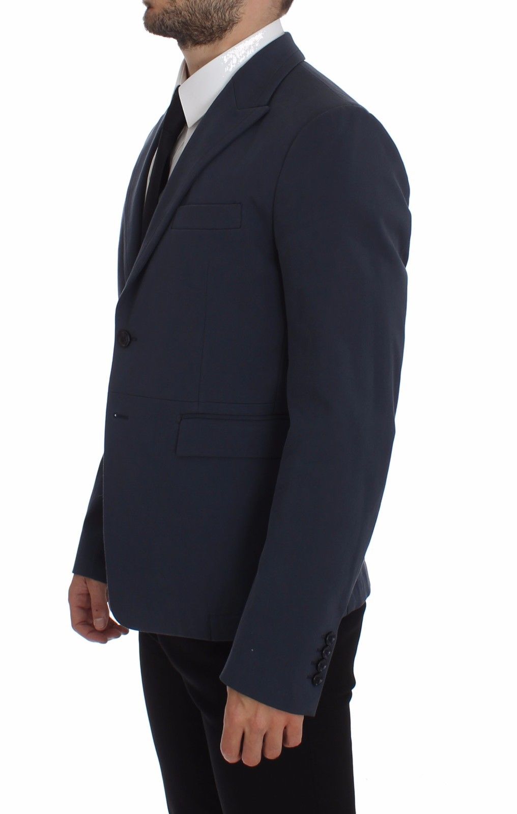 Dolce & Gabbana Elegant Blue Cotton Stretch Blazer Jacket - Sandy Store ByNet