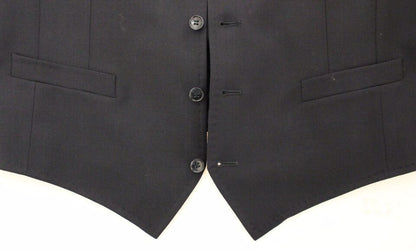 Dolce & Gabbana Elegant Blue Cotton Stretch Dress Vest - Sandy Store ByNet