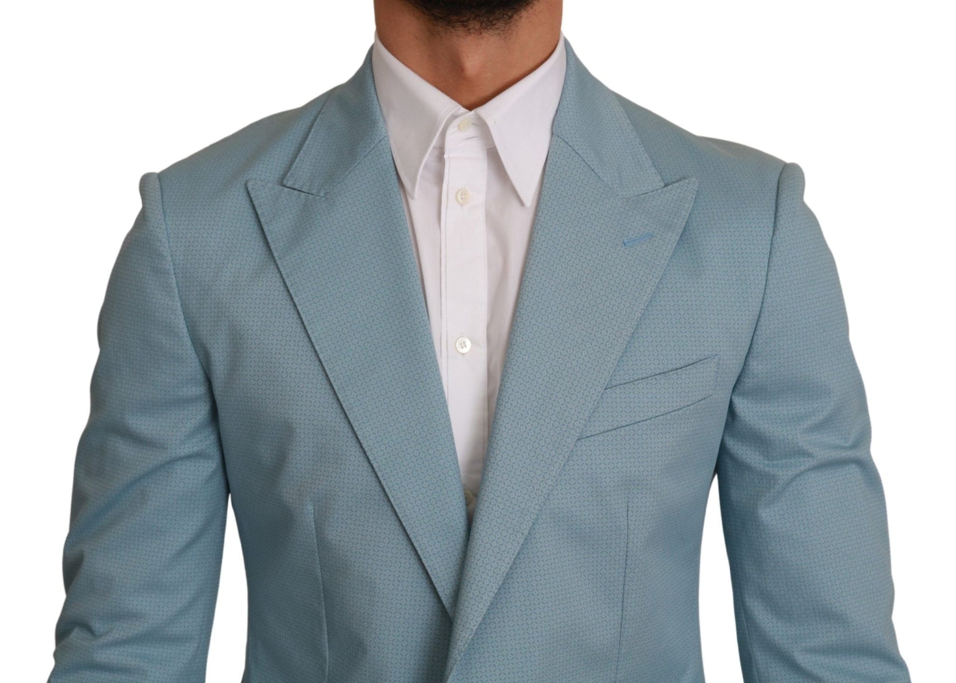 Dolce & Gabbana Elegant Blue Fantasy Pattern Blazer - Sandy Store ByNet