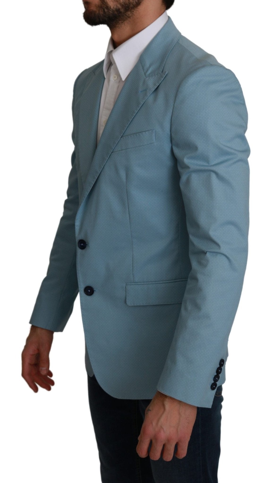 Dolce & Gabbana Elegant Blue Fantasy Pattern Blazer - Sandy Store ByNet