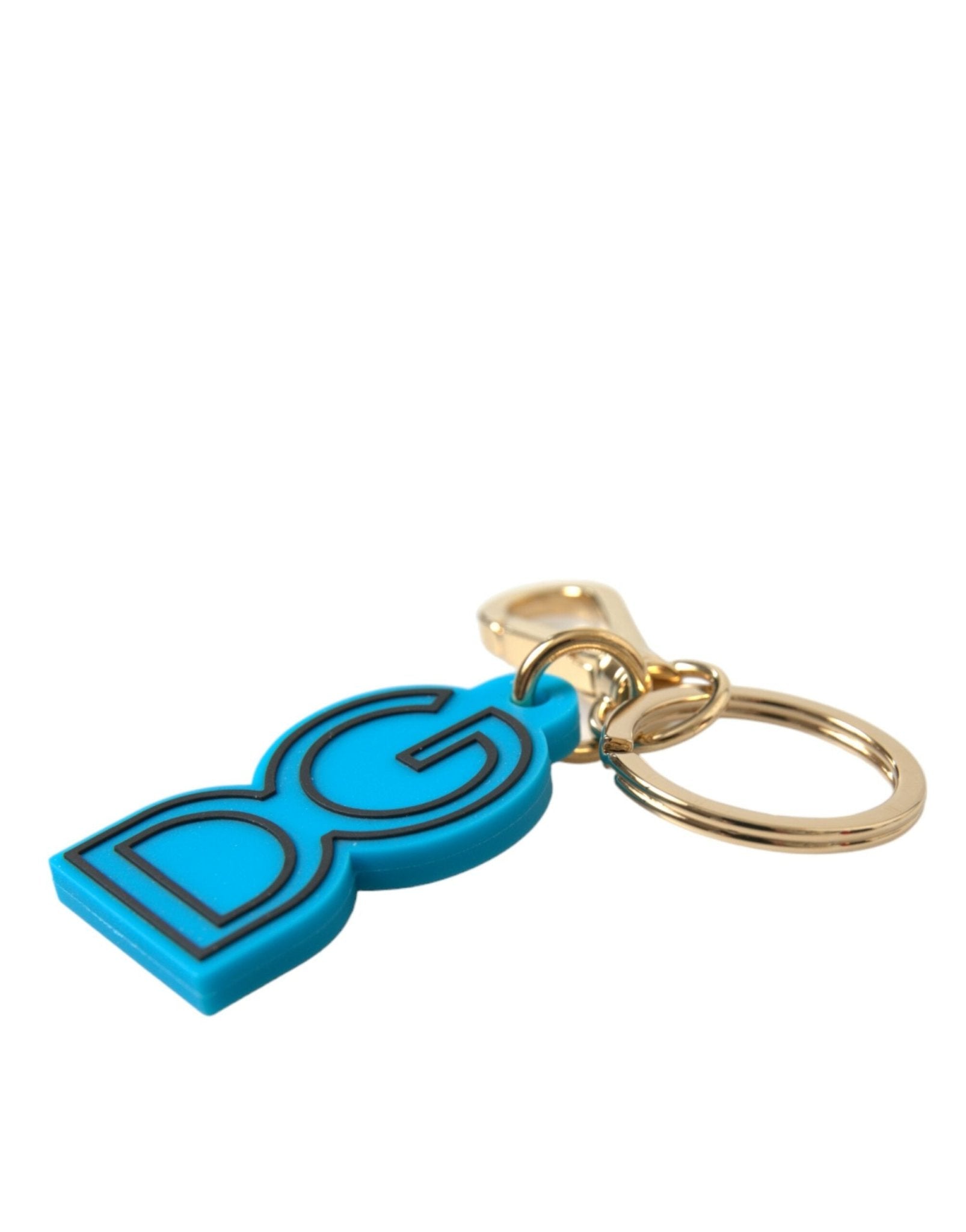 Dolce & Gabbana Elegant Blue & Gold Keychain Accessory - Sandy Store ByNet
