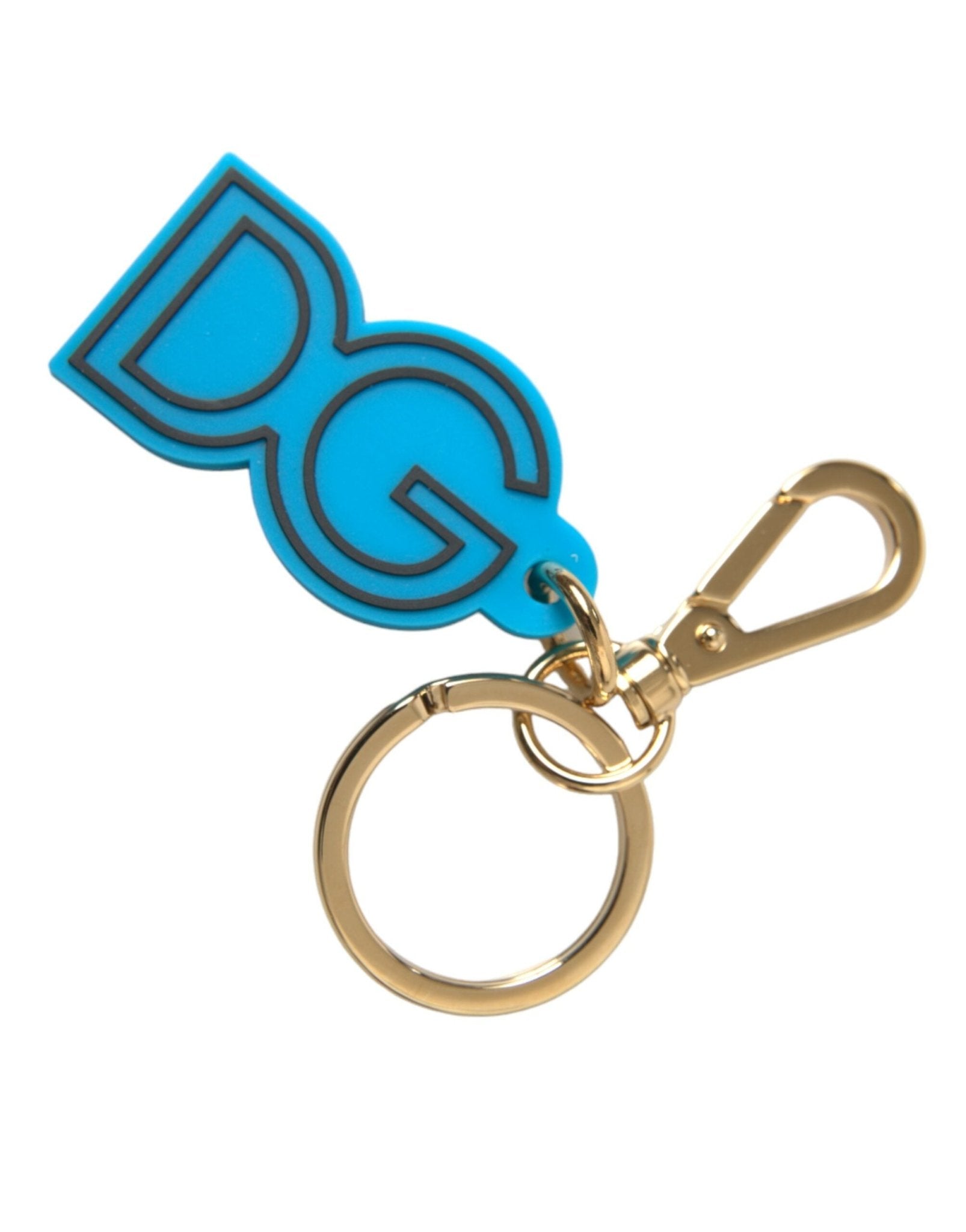Dolce & Gabbana Elegant Blue & Gold Keychain Accessory - Sandy Store ByNet