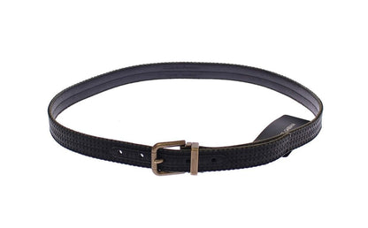 Dolce & Gabbana Elegant Blue Leather - Cotton Blend Men's Belt - Sandy Store ByNet