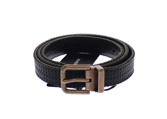 Dolce & Gabbana Elegant Blue Leather - Cotton Blend Men's Belt - Sandy Store ByNet