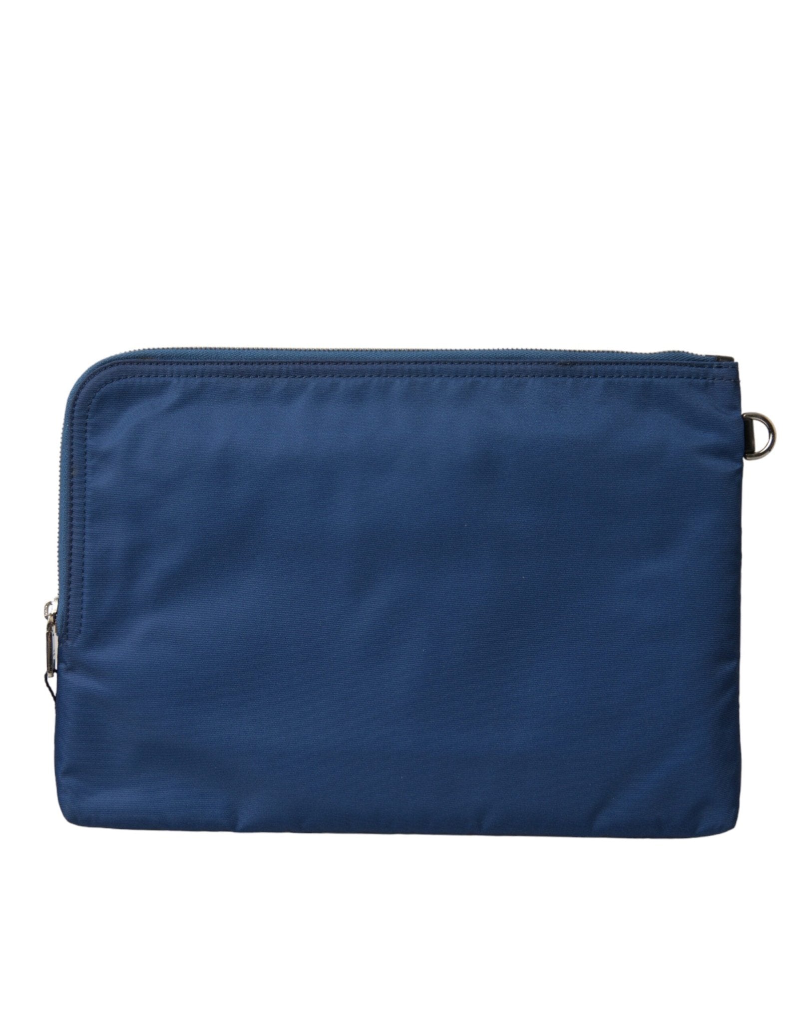 Dolce & Gabbana Elegant Blue Nylon Zipped Clutch - Sandy Store ByNet