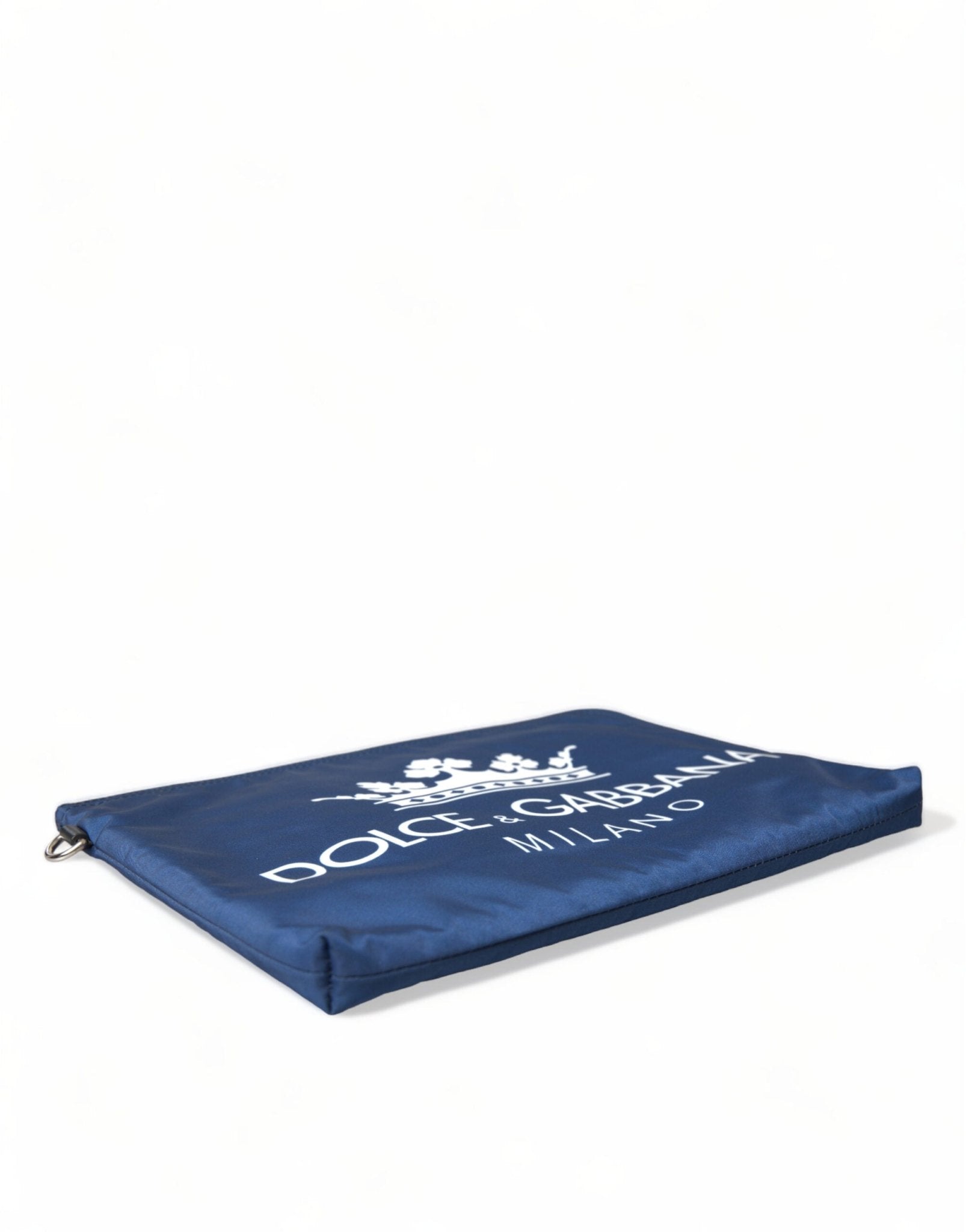 Dolce & Gabbana Elegant Blue Nylon Zipped Clutch - Sandy Store ByNet