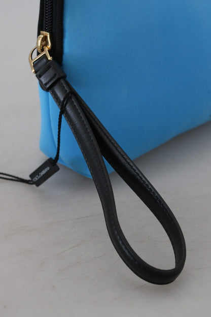 Dolce & Gabbana Elegant Blue Polyamide Pouch Bag - Sandy Store ByNet