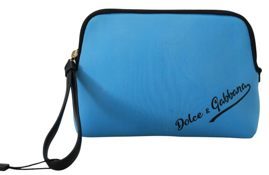 Dolce & Gabbana Elegant Blue Polyamide Pouch Bag - Sandy Store ByNet