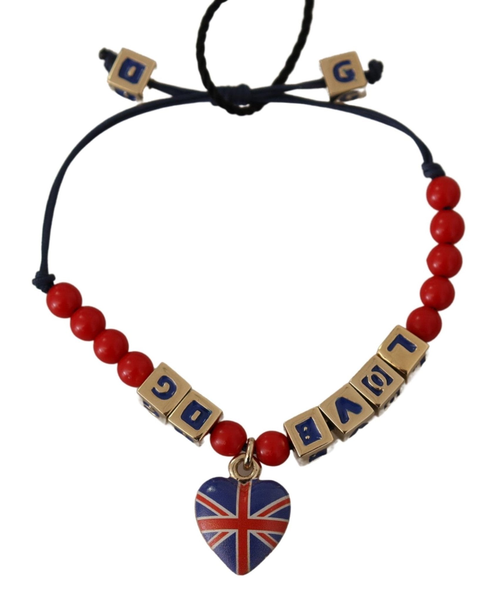 Dolce & Gabbana Elegant Blue, Red Glass & Zama Bracelet - Sandy Store ByNet