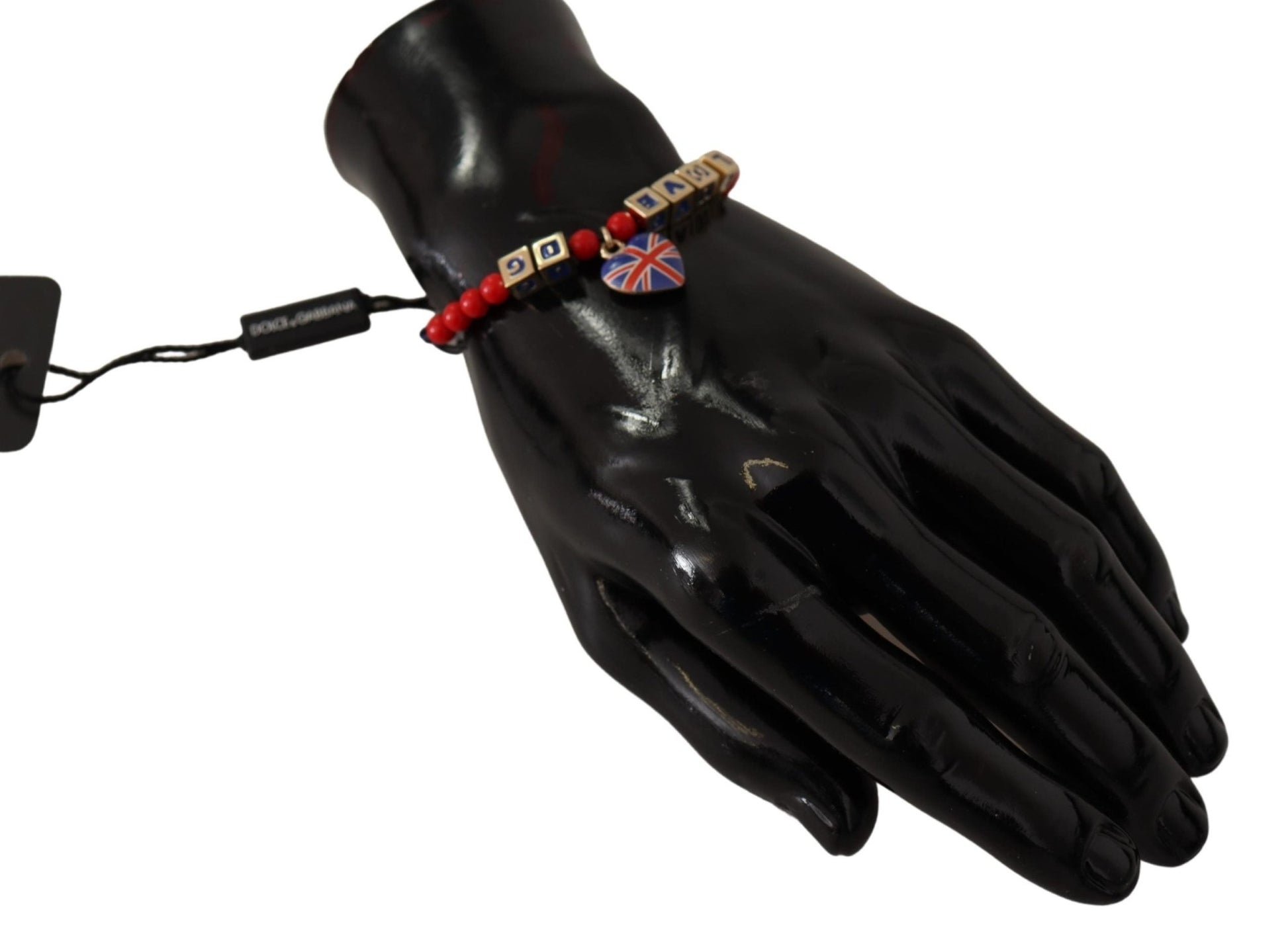 Dolce & Gabbana Elegant Blue, Red Glass & Zama Bracelet - Sandy Store ByNet