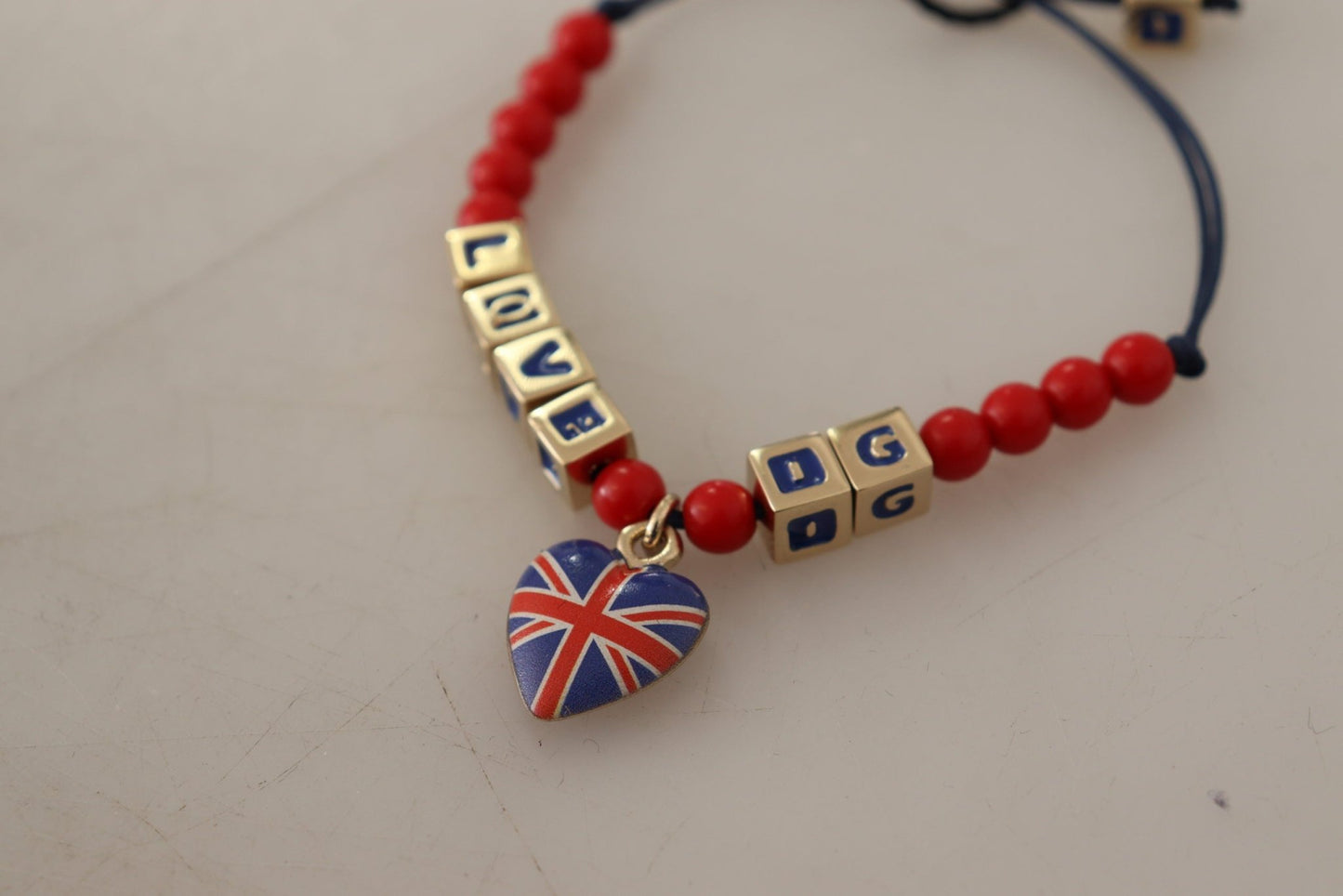 Dolce & Gabbana Elegant Blue, Red Glass & Zama Bracelet - Sandy Store ByNet